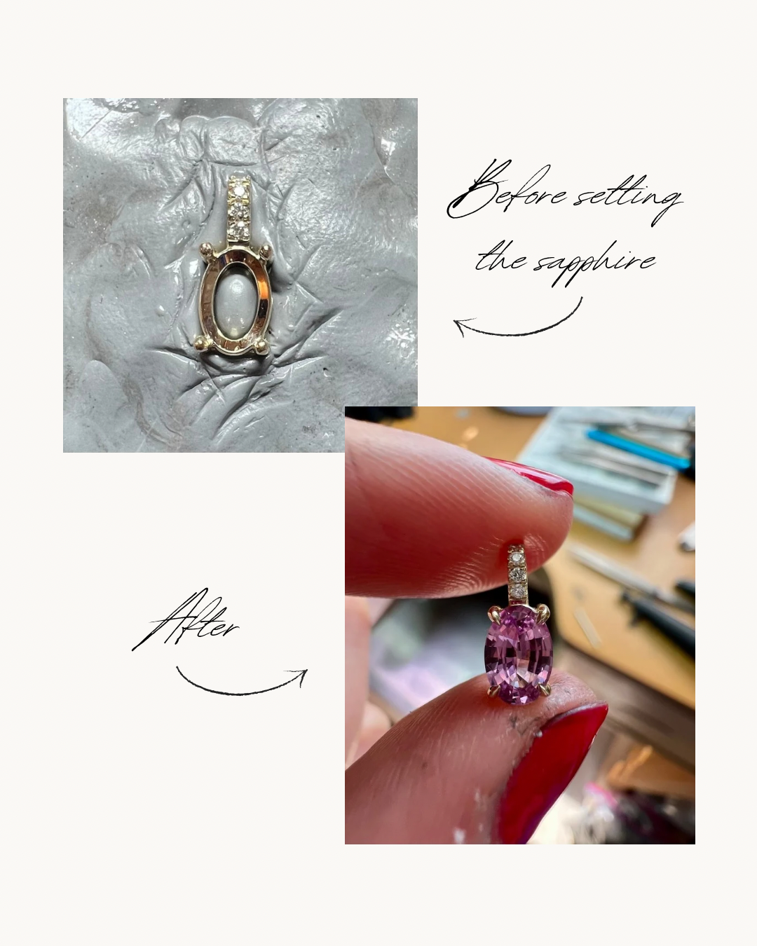 Pink Sapphire & Diamond Necklace