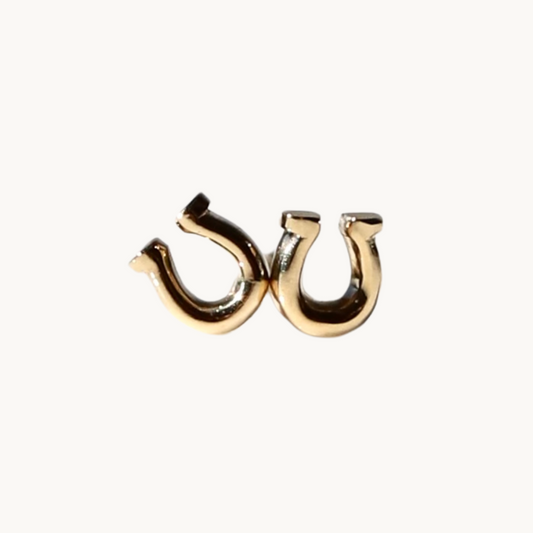 Gold Horseshoe Studs