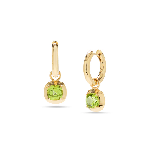 SPECTRA Convertible Huggie Earrings - Gold & Peridot