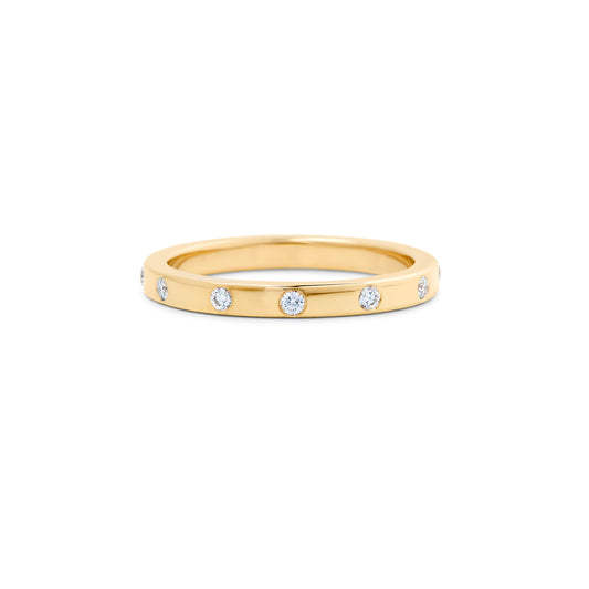 Lou Band, handmade in Nashville with solid gold and flush set diamonds.